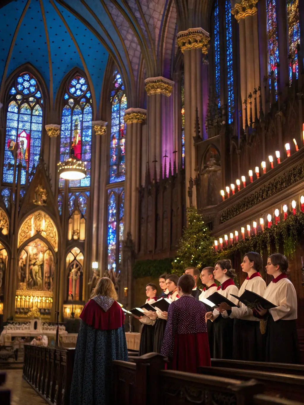 A photograph of the Monte Cassino Girls High choir performing during a school event, highlighting their musical talents.